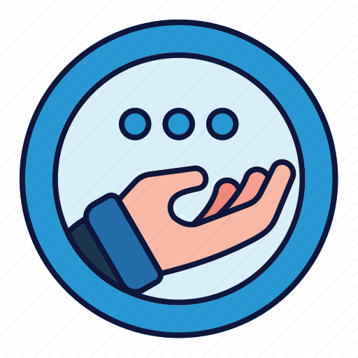 Badge, business, hand, premium, goal, ask, target icon - Download on Iconfinder