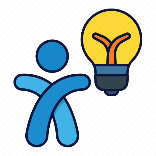 Bulb, idea, man, user, target, business icon - Download on Iconfinder