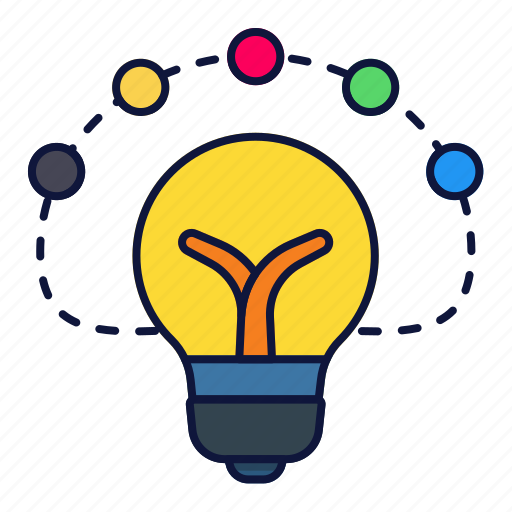 Idea, electronics, network, light, bulb, connection, target icon - Download on Iconfinder