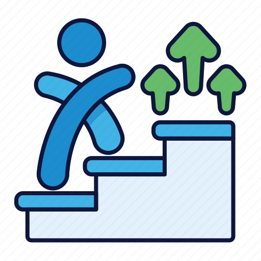 Business, climbing, ladder, money, motivation, people, stairs icon - Download on Iconfinder