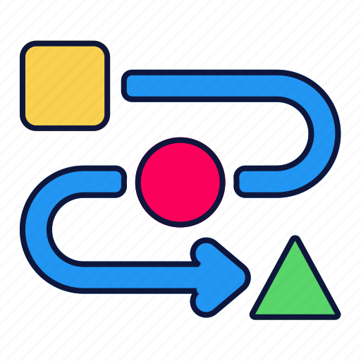 Flow, workflow, learn, process, cubeart, target icon - Download on Iconfinder