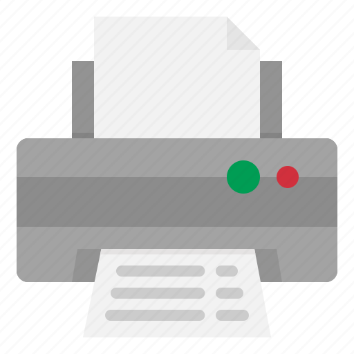 Printer, paper, computer, hardware, device icon - Download on Iconfinder