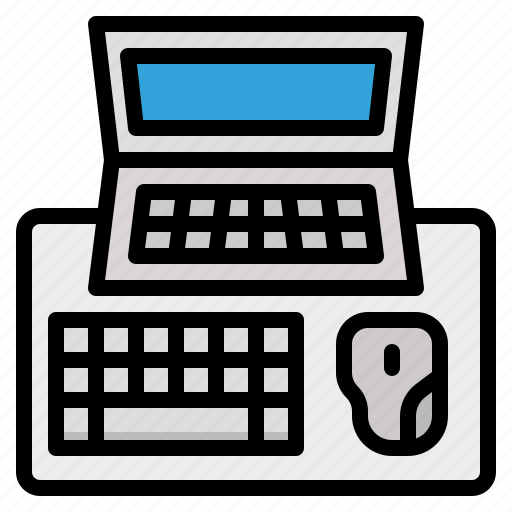Deskpad, laptop, mouse, keyboard, pad icon - Download on Iconfinder