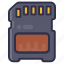 memory, card, device, electronics, hardware, digital, education, library, science, sd 