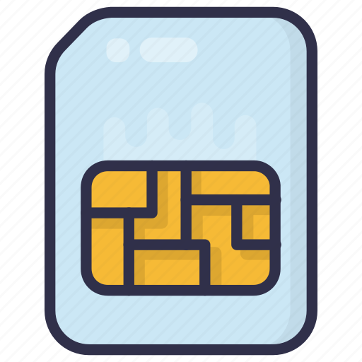 Sim, card, number, phone, technology, telephone, microchip icon - Download on Iconfinder