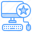 star, keyboard, bookmark, mouse, computer 
