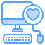sweetheart, heart, mouse, keyboard, computer 