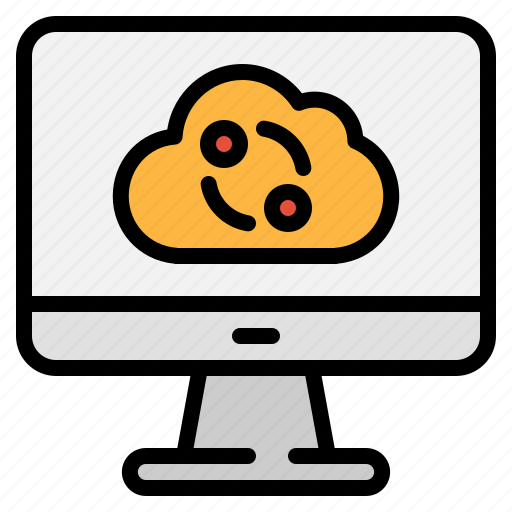 Cloud, computer, computing, data, monitor, technology icon - Download on Iconfinder