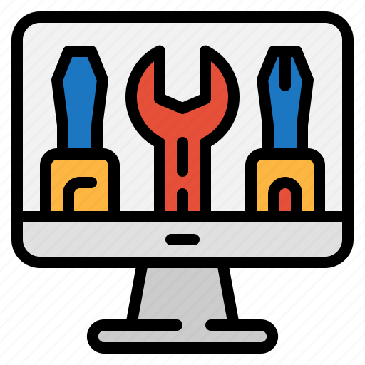 Computer, monitor, repair, setting, system, technology, tools icon - Download on Iconfinder