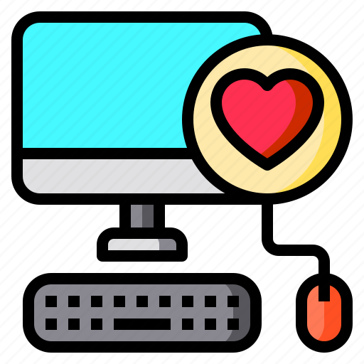 Heart, keyboard, computer, mouse, sweetheart icon - Download on Iconfinder