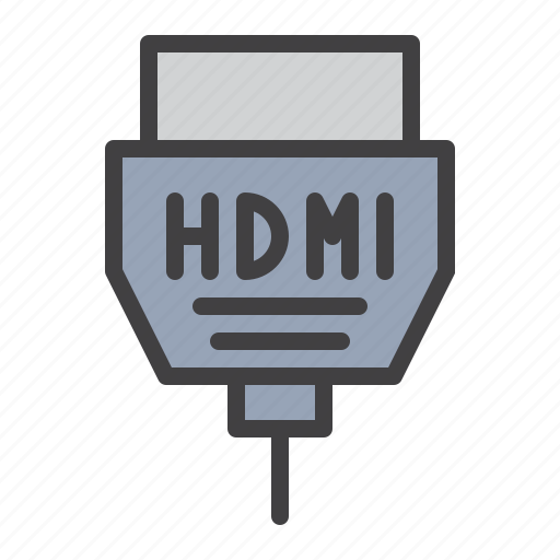 Hdmi, cable, plug, port icon - Download on Iconfinder