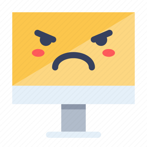 Angry, computer, emoji, emoticon icon - Download on Iconfinder