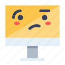 computer, confused, emoji, emoticon