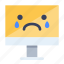 computer, cry, emoji, emoticon, sad 