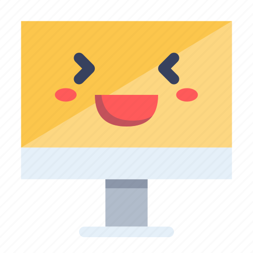 Computer, emoji, emoticon, happy icon - Download on Iconfinder
