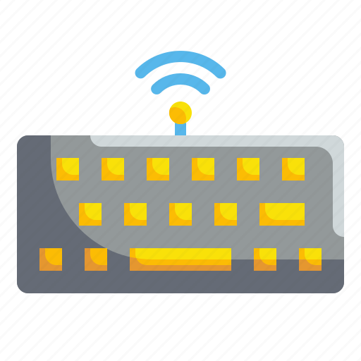 Computer, electronic, hardware, keyboard, wifi icon - Download on Iconfinder