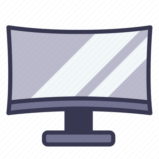 Display, screen, monitor, modern, curved icon - Download on Iconfinder