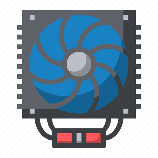 Cooling, computer, cooler, cpu, fan, heatsink, hardware icon - Download on Iconfinder