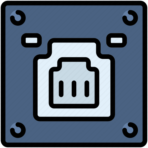 Ethernet, port, connection, plug, cable, internet, connector icon - Download on Iconfinder