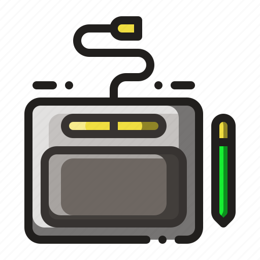 Computer, drawing, hardware, pen, tablet icon - Download on Iconfinder