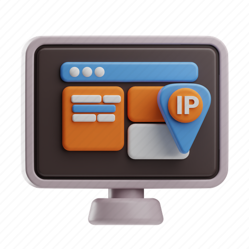 Ip, address, internet, location, contact, email, map 3D illustration - Download on Iconfinder