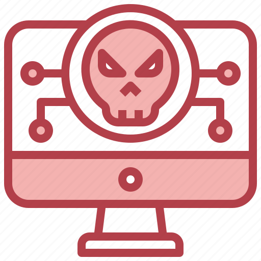 Virus, malware, computer, skull icon - Download on Iconfinder