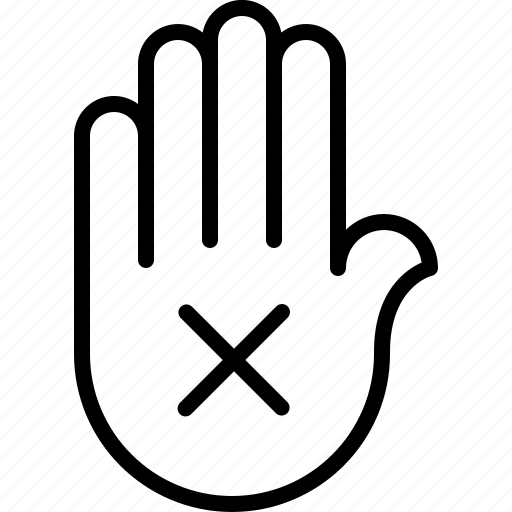 Danger, gesture, hand, stop, x icon - Download on Iconfinder