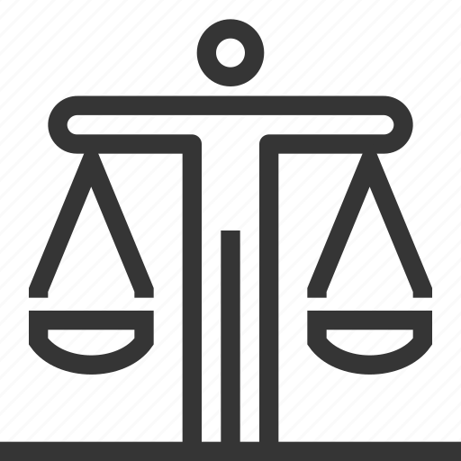 Court, equality, justice, law, measure, scale, stick man icon - Download on Iconfinder