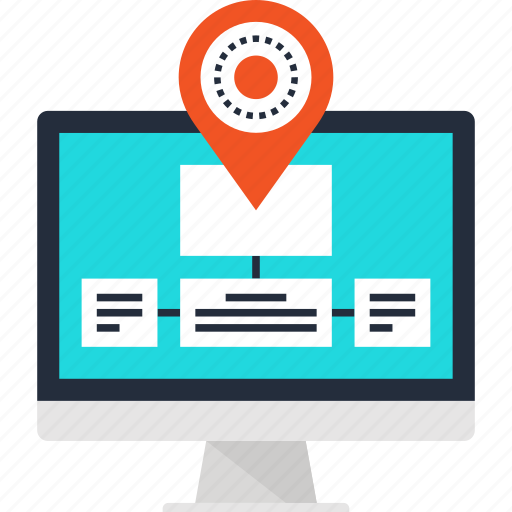 Computer, location, map, marker, navigation, pointer, sitemap icon - Download on Iconfinder