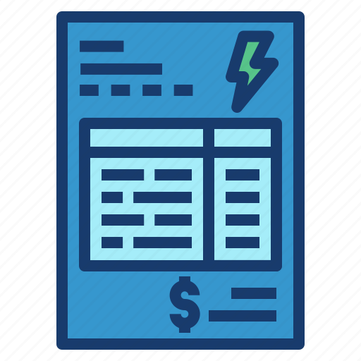 Bill, charge, document, electricity icon - Download on Iconfinder