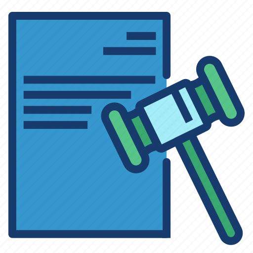 Document, hammer, law, legal icon - Download on Iconfinder