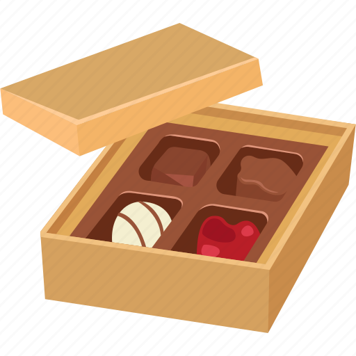 Chocolate, chocolate box, confectionery, gift, tray, valentines icon - Download on Iconfinder
