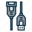 female, male, cable, connector, usb 
