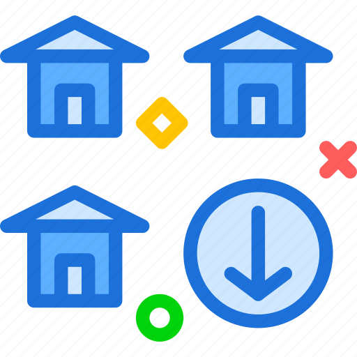 Building, down, home, house icon - Download on Iconfinder