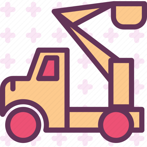 Heavy, machine, materials, peoplelift, site, transport, truck icon - Download on Iconfinder