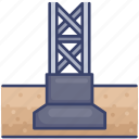 bridge, construction, equipment, steel, support