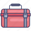 baggage, box, briefcase, luggage, toolbox, tools 