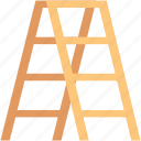 construction ladder, ladder, railing stair, stairs, steps 