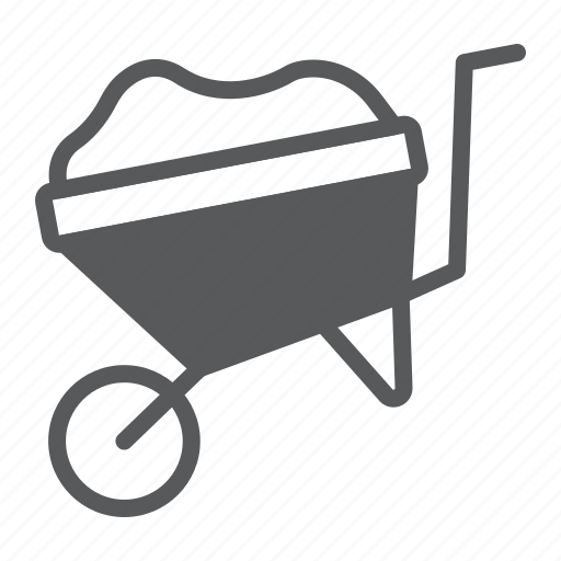 Wheelbarrow, wheel, sand, work, construction, agriculture, barrow icon - Download on Iconfinder