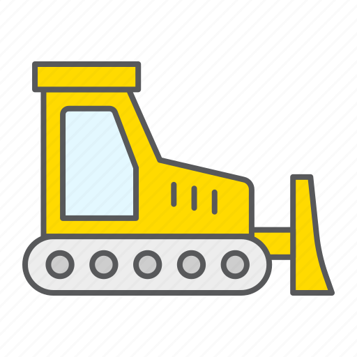 Building, bulldozer, industry, vehicle, construction icon - Download on Iconfinder