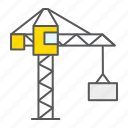 crane, lifting, hook, construction, building, industry