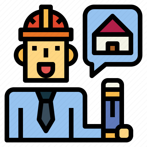 Construction, man, house, engineer, architect icon - Download on Iconfinder