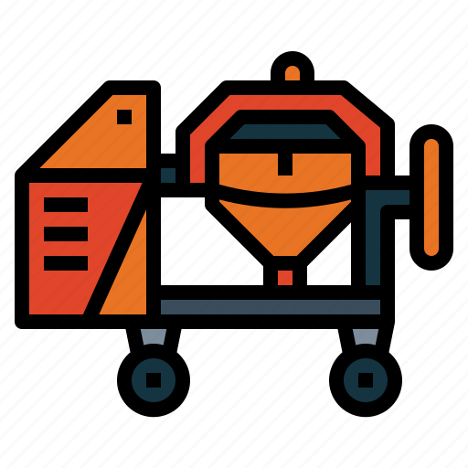Construction, concrete, cement, machinery, mixer icon - Download on Iconfinder