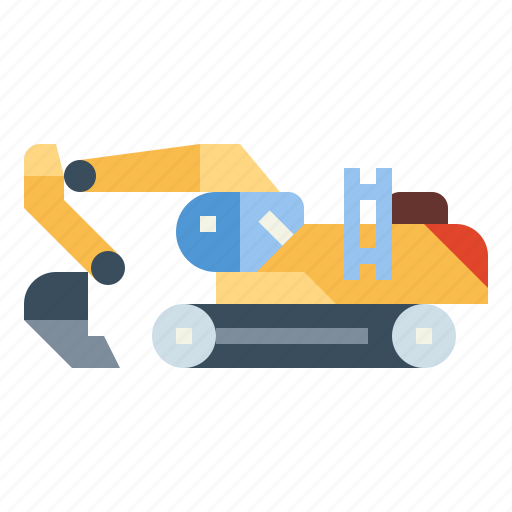 Machinery, construction, car, backhoe, excavator icon - Download on Iconfinder