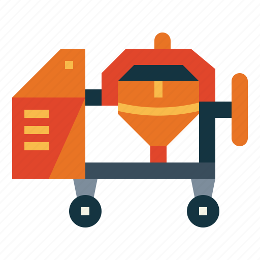 Machinery, construction, cement, concrete, mixer icon - Download on Iconfinder