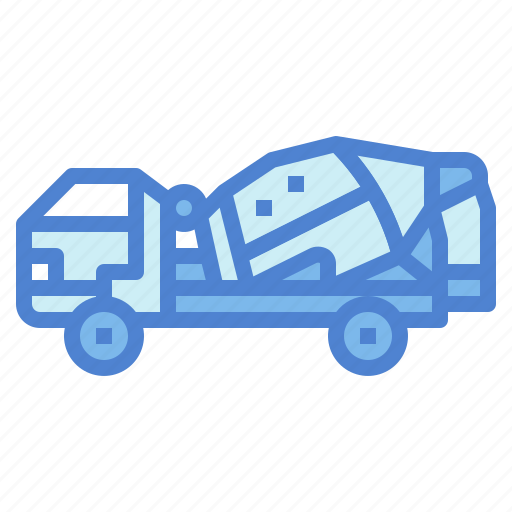 Mixer, vehicle, car, cement, truck icon - Download on Iconfinder