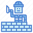 brick, mason, construction, worker