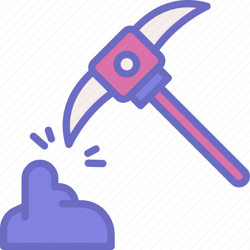 Pickaxe, axe, mining, tool, pick icon - Download on Iconfinder