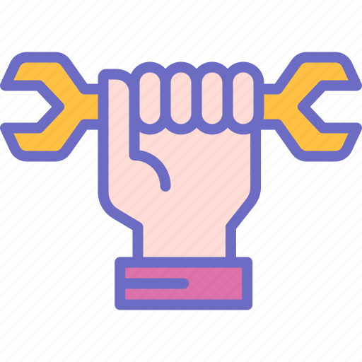 Union, labor, hand, wrench, construction icon - Download on Iconfinder