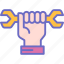 union, labor, hand, wrench, construction 